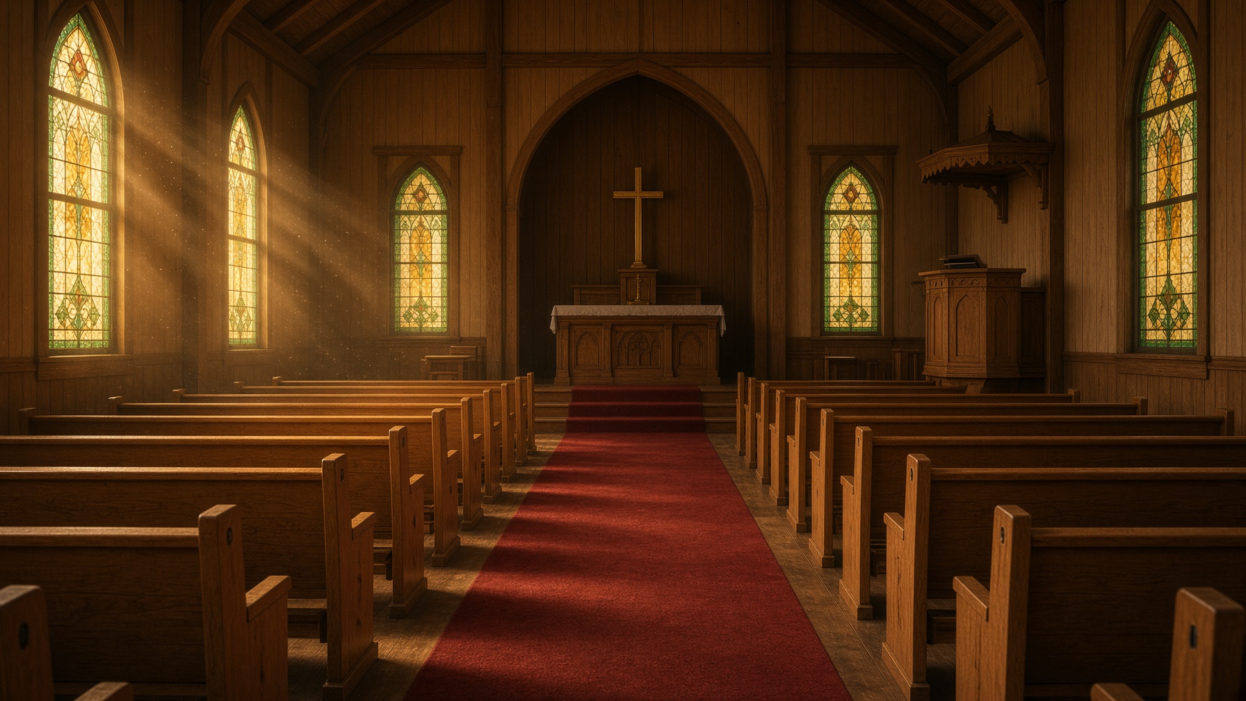 The sanctuary of St. Mark Lutheran Church